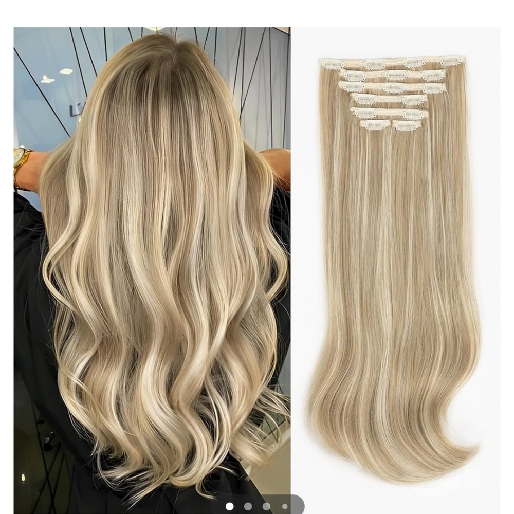 Alxnan Hair Extensions Bleach Blonde 20 inch